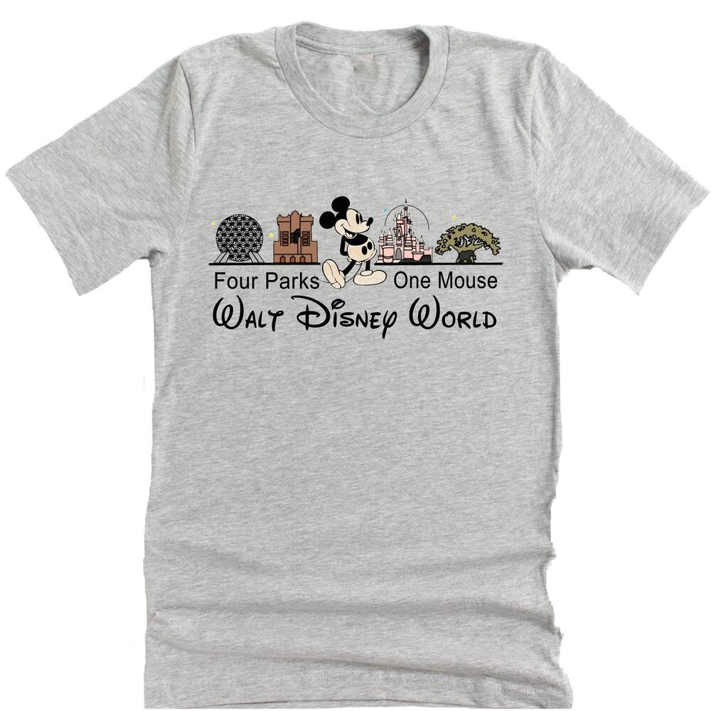 Four Parks One Mouse Shirt Animal Kingdom Epcot Magic